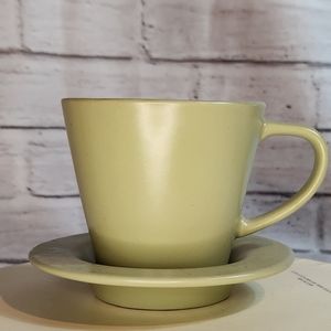 Ikea replacement green ceramic mug and saucer